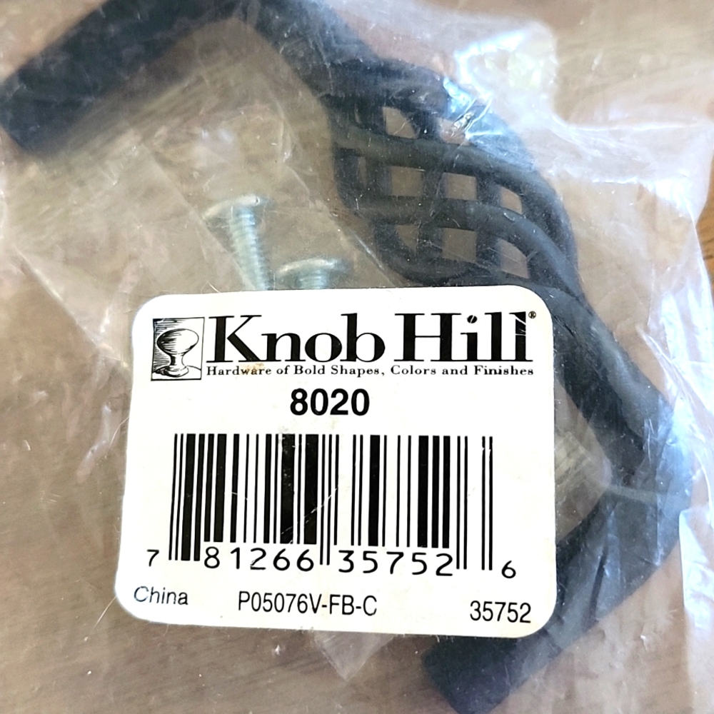 Knob Hill black matte drawer pull hardware